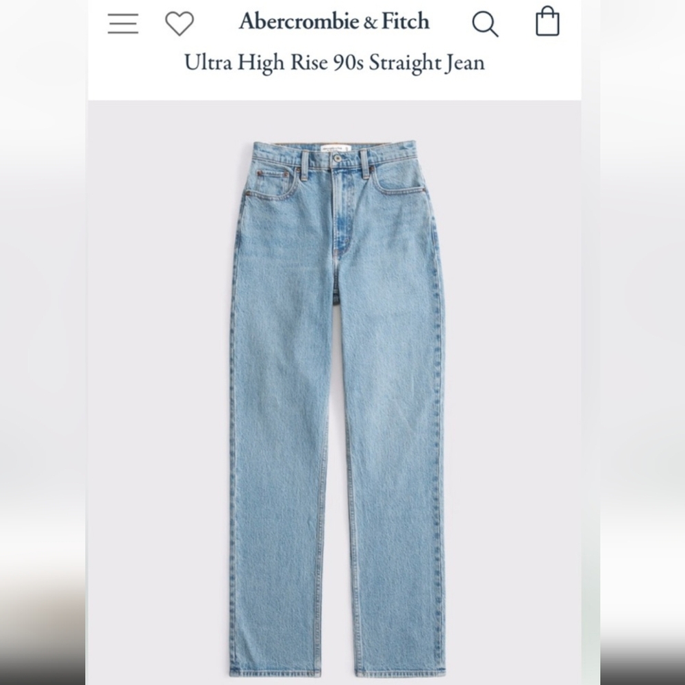 90s Relaxed Ultra High Rise Abercrombie Extra Long